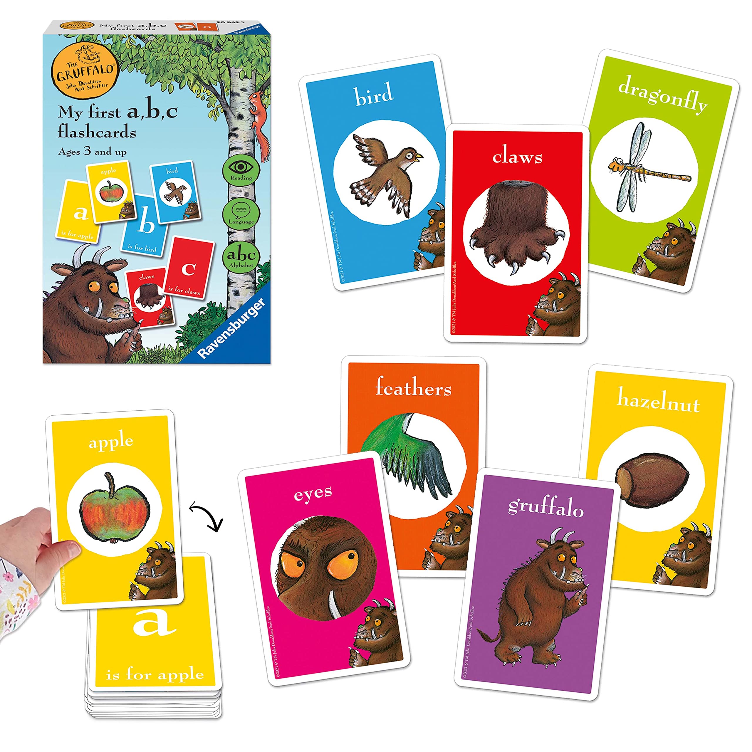 Ravensburger The Gruffalo My First Flash Card Game for Kids Age 3 Years Up - Ideal for Early Learning, Object Recognition, Alphabet, Reading and Spelling