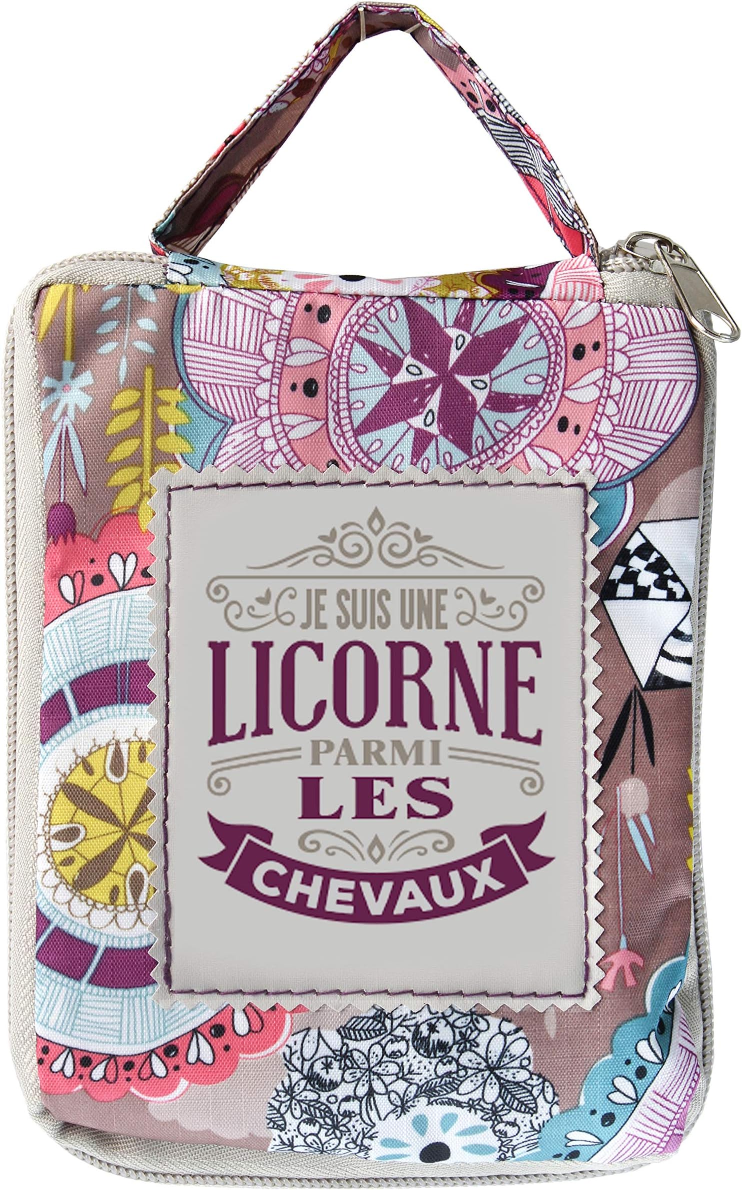 Les Petit Nanas 04221000012 Unicorn Personalised Shopping Bag