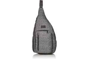 Vera Bradley Women's Recycled Lighten Up Reactive Sling Backpack, Gray Heather, One Size