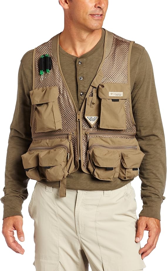 Columbia Men's Cool Creek Mesh Fishing Vest (Flax, XXLarge