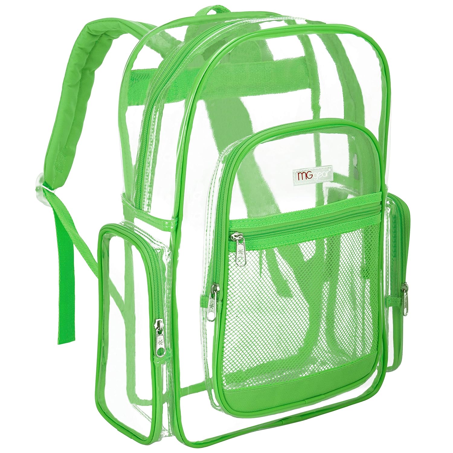 Buy MGgear 17Inch Clear Security Backpack with Florescent Green Trim