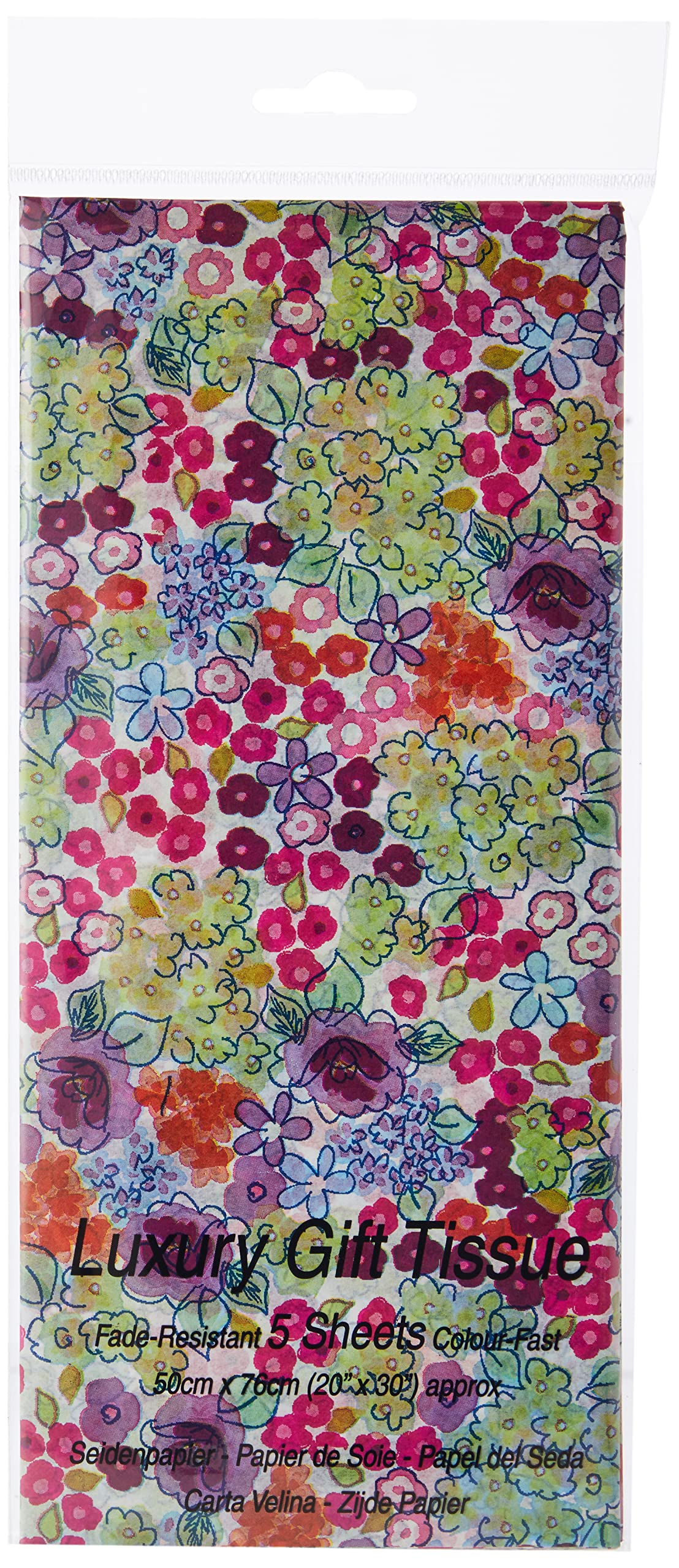 SatinWrap Luxury Printed Tissue Wrapping Paper Liberty Bloom 5 sheet
