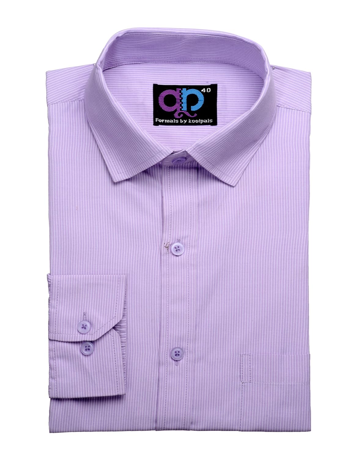 formals by koolpals-cotton blend shirt white vertical stripes on purple