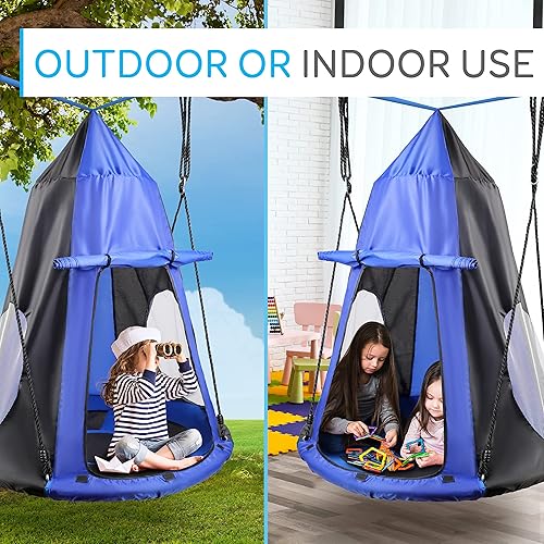 SereneLife Hanging Tent Swing with Hang Kit, Outdoor Tree Swing