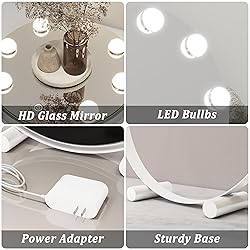 Vierose Vanity Mirror with Lights, Hollywood Mirror