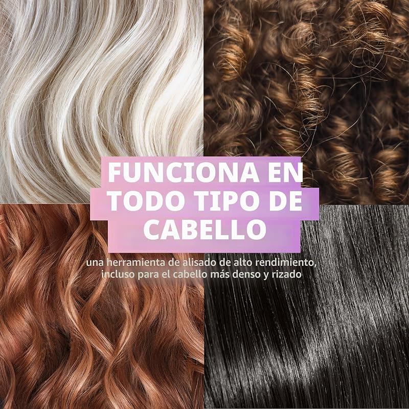 SAINT ALGUE Alisador GOLD - Alisado desde raíz, placas finas cerámica y turmalina, temperatura 150-230°C, para cabello liso a ondulado, diseño ergonómico y profesional. — foto 3 de 7