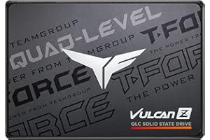 TEAMGROUP T-FORCE Vulcan Z 4TB SLC Cache 3D NAND QLC 2.5 Inch SATA III Internal Solid State Drive SSD (R/W Speed up to 550/510 MB/s) T253TY004T0C101