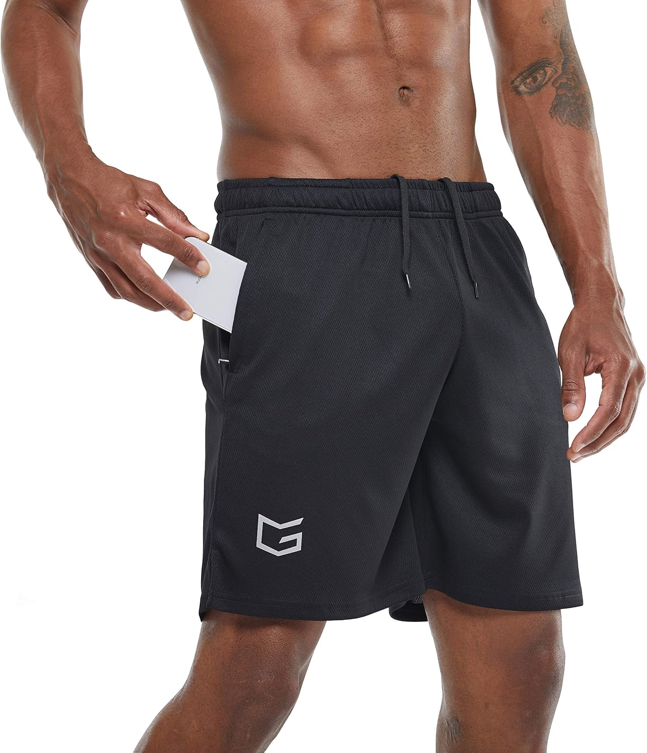 G Gradual Men's 7" Workout Running Shorts Quick Dry Lightweight Gym Shorts with Zip Pockets: Clothing