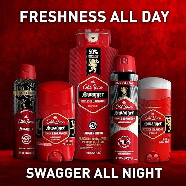 OLD SPICE RED ZONE COLLECTION INVISIBLE SOLID MEN’S ANTI-PERSPIRANT AND DEODORANT, SWAGGER SCENT – 3.4 OZ