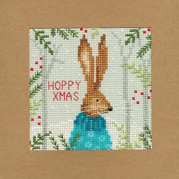 Bothy Threads Cross Stitch Card Kit Xmas Hare Amazon.co.uk Kitchen & Home