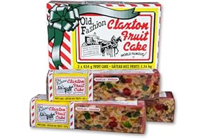 Claxton Fruit Cake C 3-1 Lb. REGULAR Recipe | Old Fashioned Holiday Fruitcake Packed in our Traditional Claxton Carton | A Ho