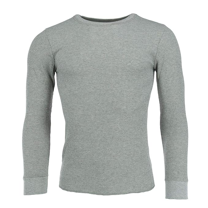 Buy Fruit of the Loom Men's Waffle Weave Crew Neck Thermal Top, Medium, Grey at Amazon.in