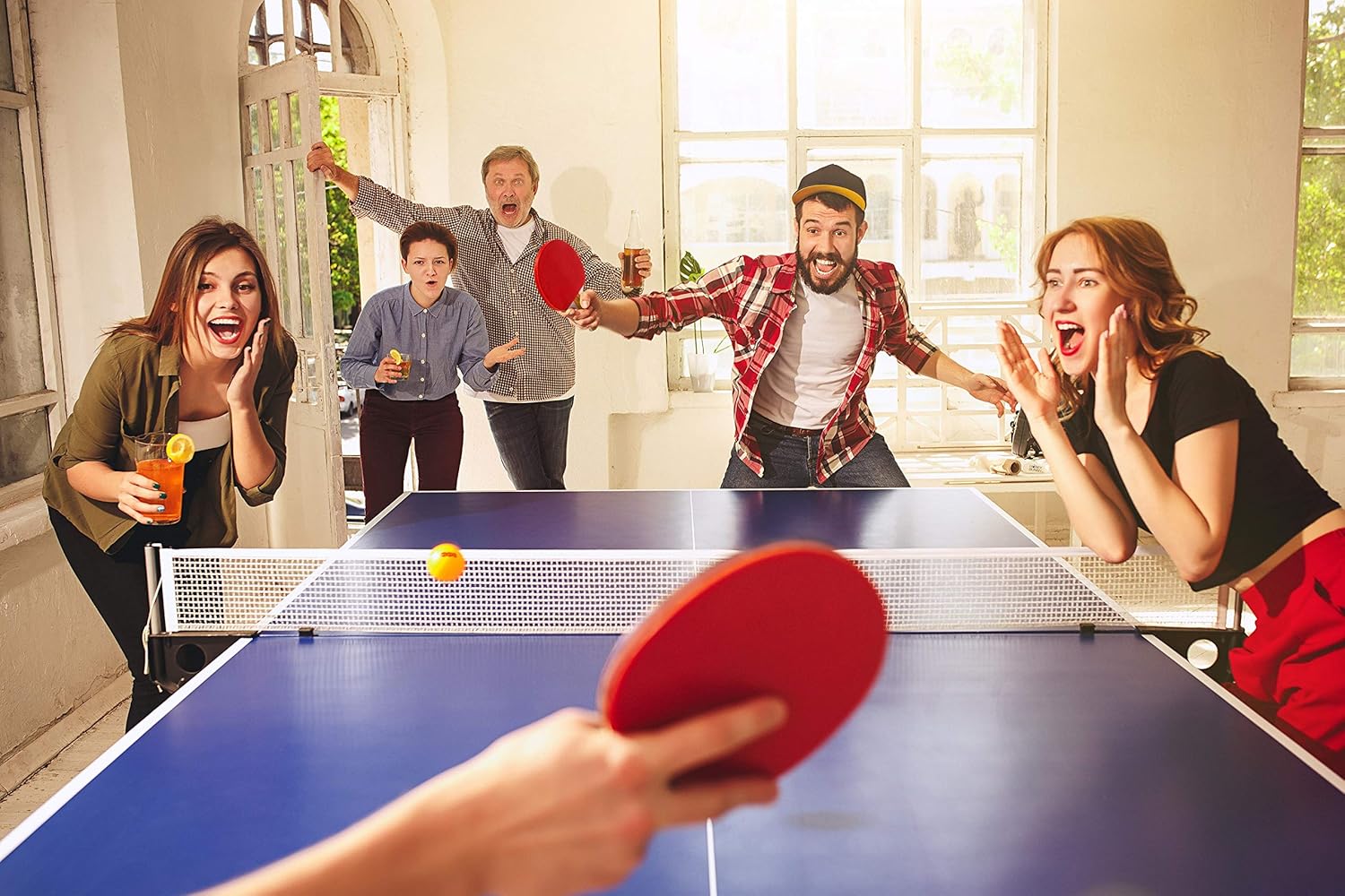 Play22 Ping Pong Paddle Set - 4 Table Tennis Paddles and 8 Ping Pong Balls and Portable Gift Case - Best Gift for Boys and Girls, Adults - Great for Indoor Or Outdoor Play – Speed, Control and Spin : Sports & Outdoors