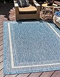 Unique Loom Outdoor Border Collection Area Rug