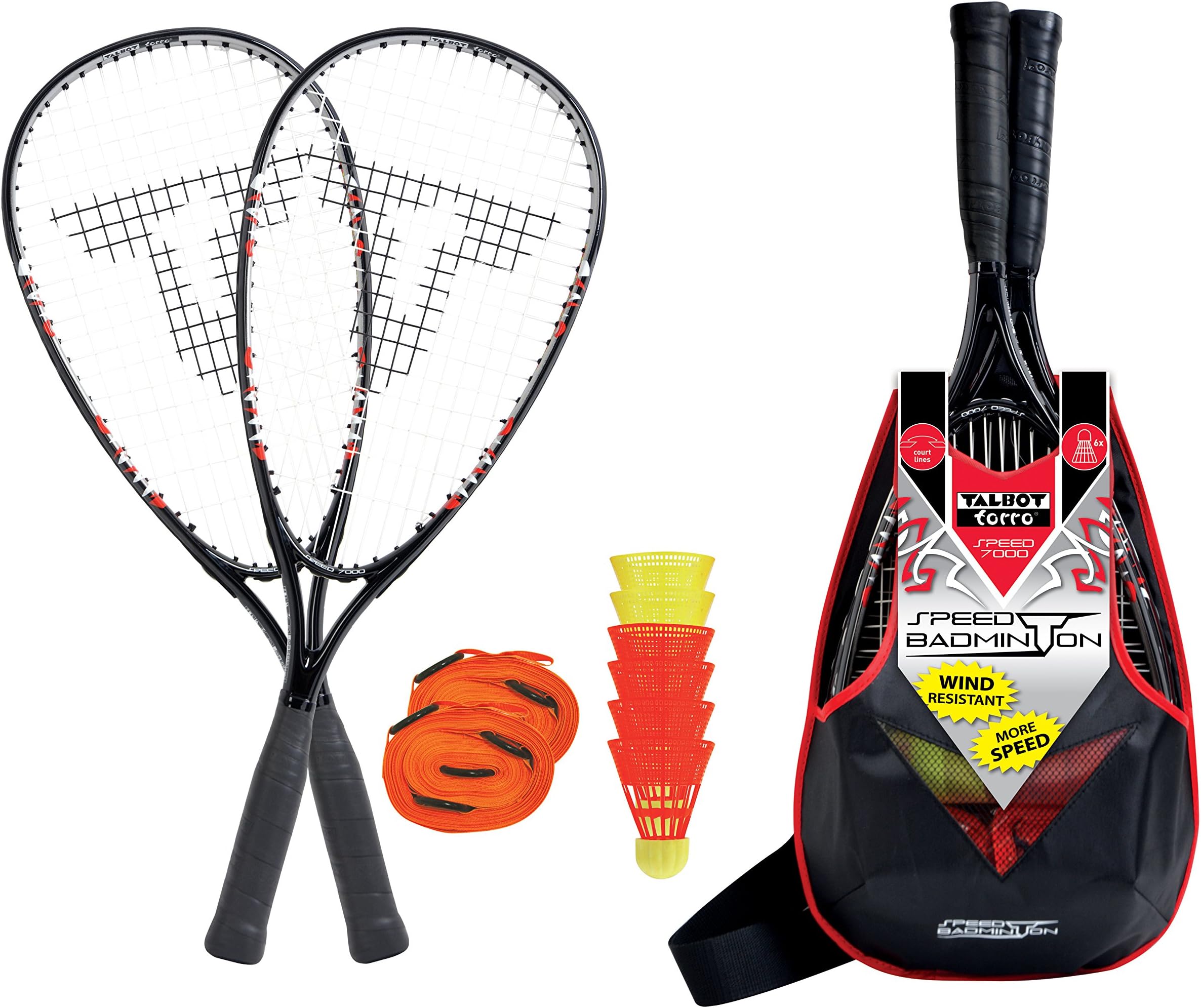 Talbot Torro Speedbadminton Set SPEED 7000 in Slingbag black/black490107