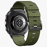 Compatible with Samsung Galaxy Watch Ultra Bands 47mm, Rugged Nylon Band for Galaxy Watch Ultra 47mm(2025/2024), Adjustable Smartwatch Replacement band for Men