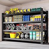 BYNSOE 71" W Storage Shelves 5000lbs Garage Metal Shelving Heavy Duty Garage Shelves Adjustable Storage Shelves for Industrial, Factory,71" W X 24" D X 69" H