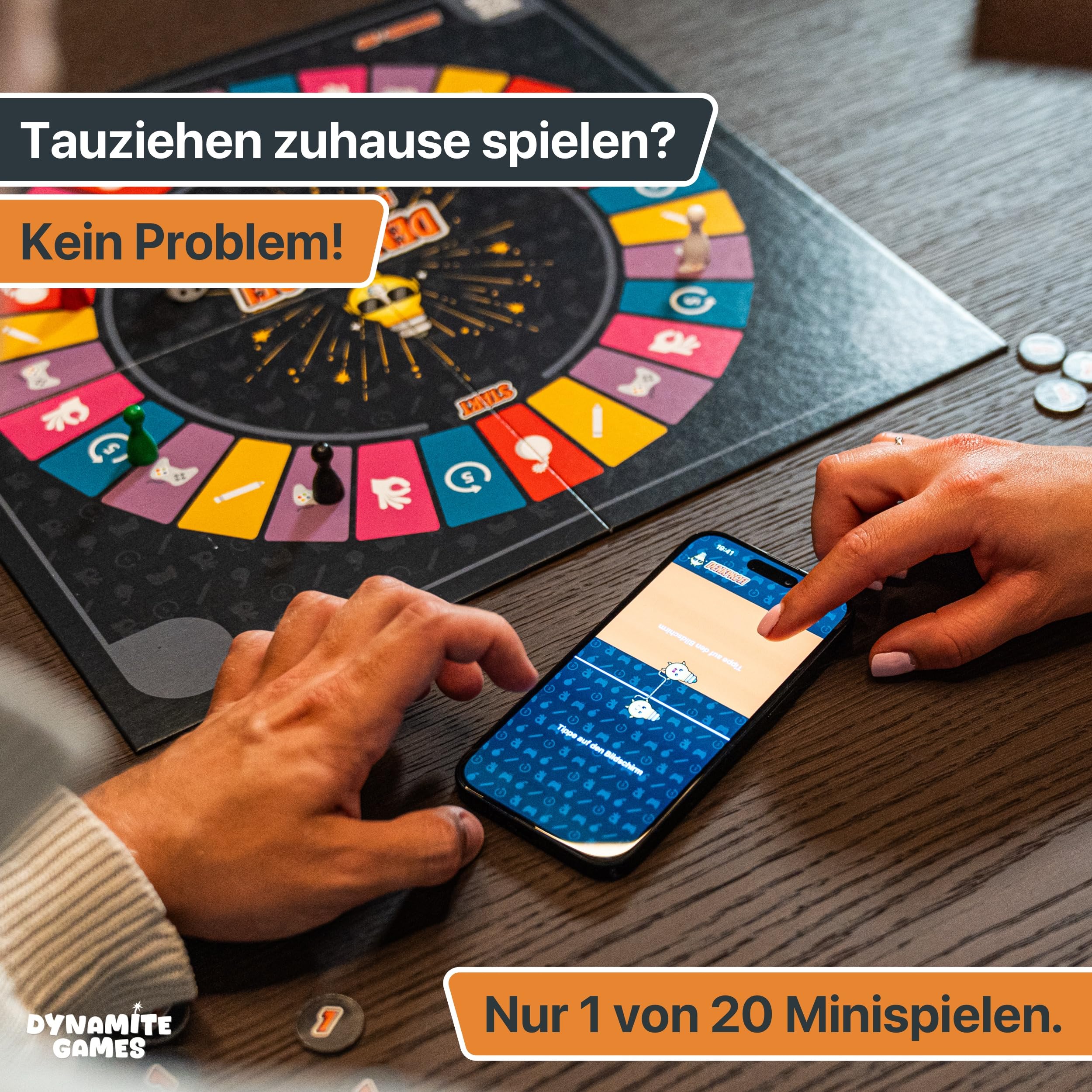 Denkprofi – Das Brettspiel mit App, interaktives Quiz-, Wissens- und Familienspiel, Gesellschaftsspiel für 3-6 Personen - Partyspiel mit Minispielen 4