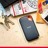 SanDisk Extreme Portable SSD 8TB USB-C NVMe 1050 MB/s IP65 Carabiner Black view 2