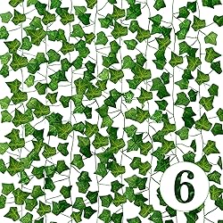 Sggvecsy 6 Pack 42Ft Fake Vines Fake Ivy Leaves