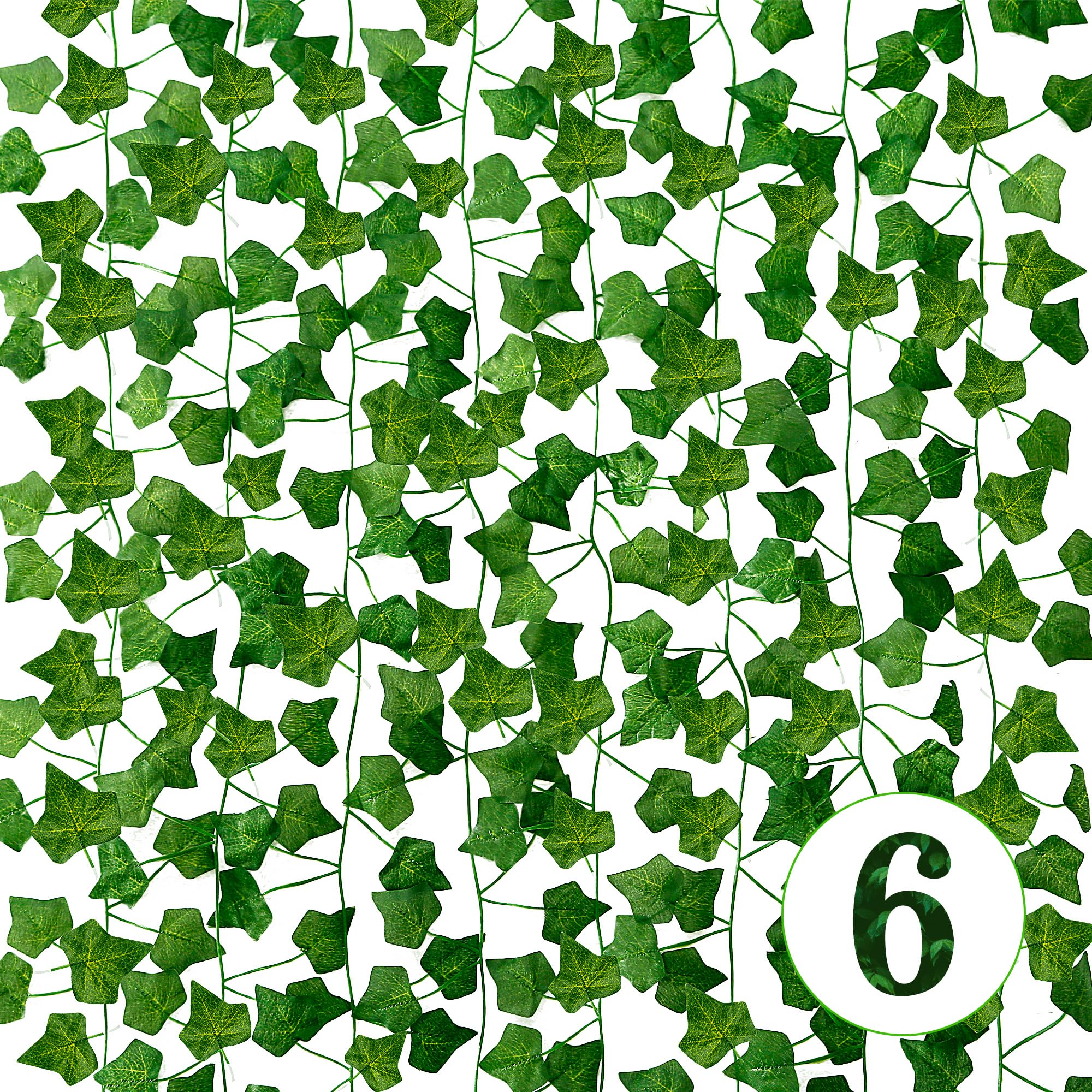 Sggvecsy 6 Pack 42Ft Fake Vines Fake Ivy Leaves