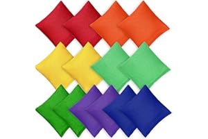 XIPEGPA Colorful Nylon Bean Bags Small Bean Bags Bulk Hand Toss for Sports Outdoor
