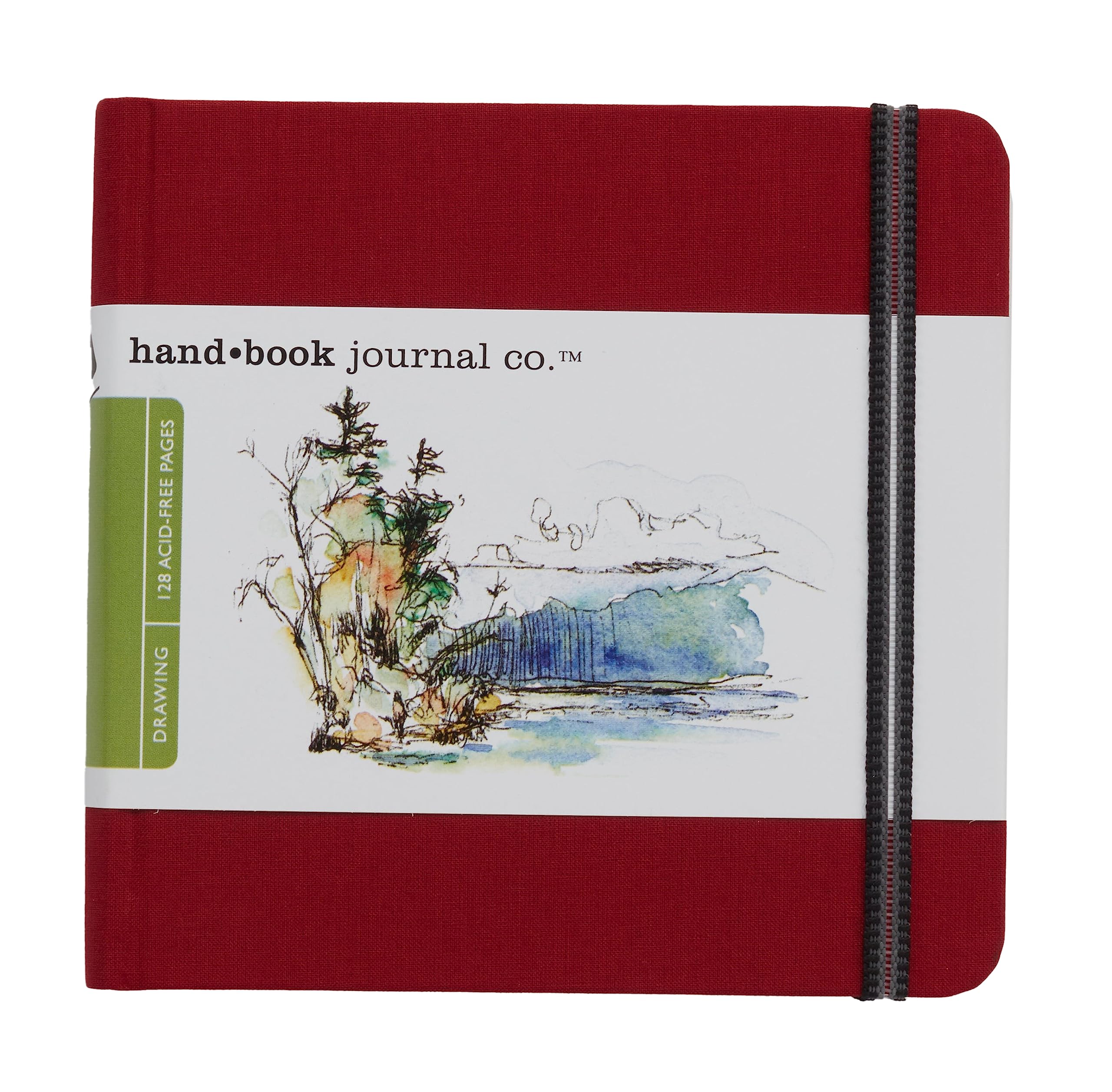 Speedball Drawing Journal Book 5.5 x 8.25 Landscape Vermilion Red, Art Sketch Paper For Pen, Ink, Pencil, Markers, For Adult, Kid — image 1