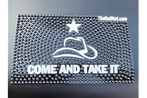 TheHatMat Dashboard Hat Mat Holder - Extra-Large Cowboy Hat Holder for Truck, Anti-Skid Pad for Accessories & Valuables, Premium Protection for Armrest, or Seat, No Adhesives Needed, Come and Take