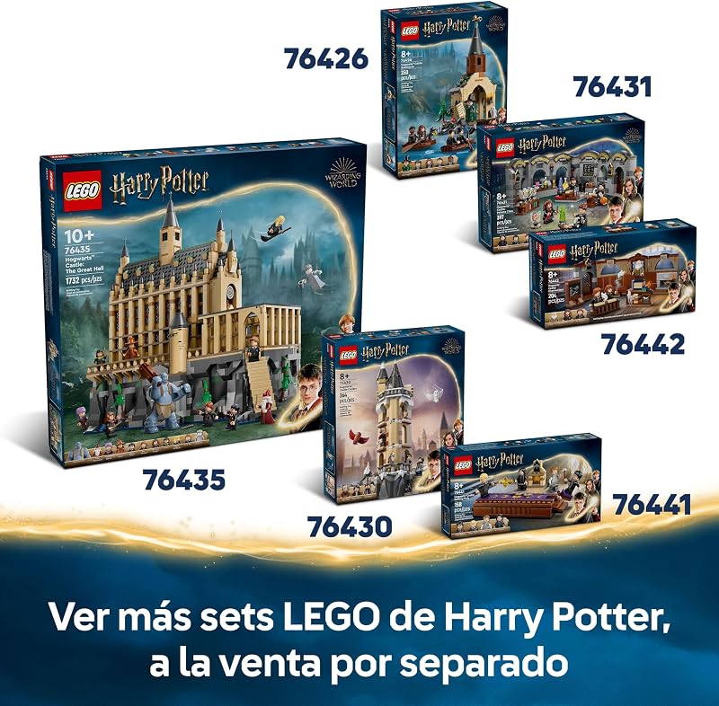 LEGO Harry Potter Castelo de Hogwarts: Aula de Voo e Quadribol com 6 Minifiguras Inc., Draco Malfoy e Professor McGonagall para Role Play, Brinquedo para Meninos e Meninas 9 Anos e Mais 76447