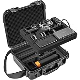 Tomat Action 6/5 Pro Case Waterproof Hard Dual Layer Case For DJI Osmo Action 6/5 Pro/4/3 Accessories Premium Hard Travel Carry Bag Protective, Compatible for MIC 2/Multifunctional Charging Handle