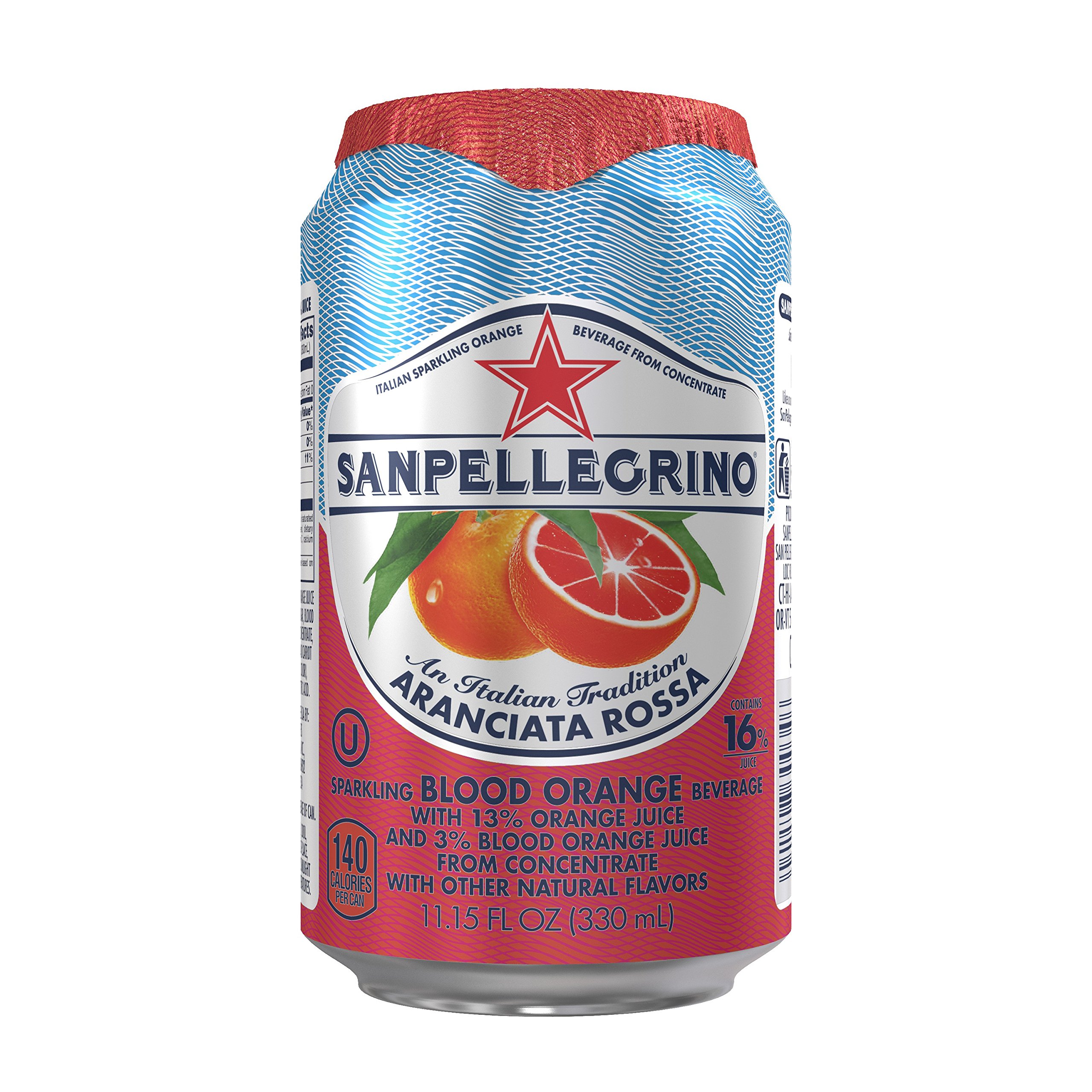 San Pellegrino Sparkling Fruit Beverages Aranciata Rossa/Blood Free
