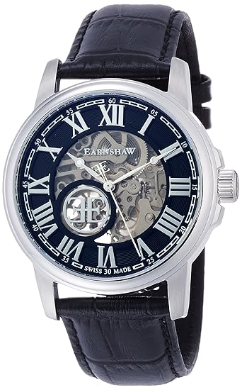EarnShaw Beagle Herren-Armbanduhr 42mm Leder Schweizer Automatik ES-0028-01