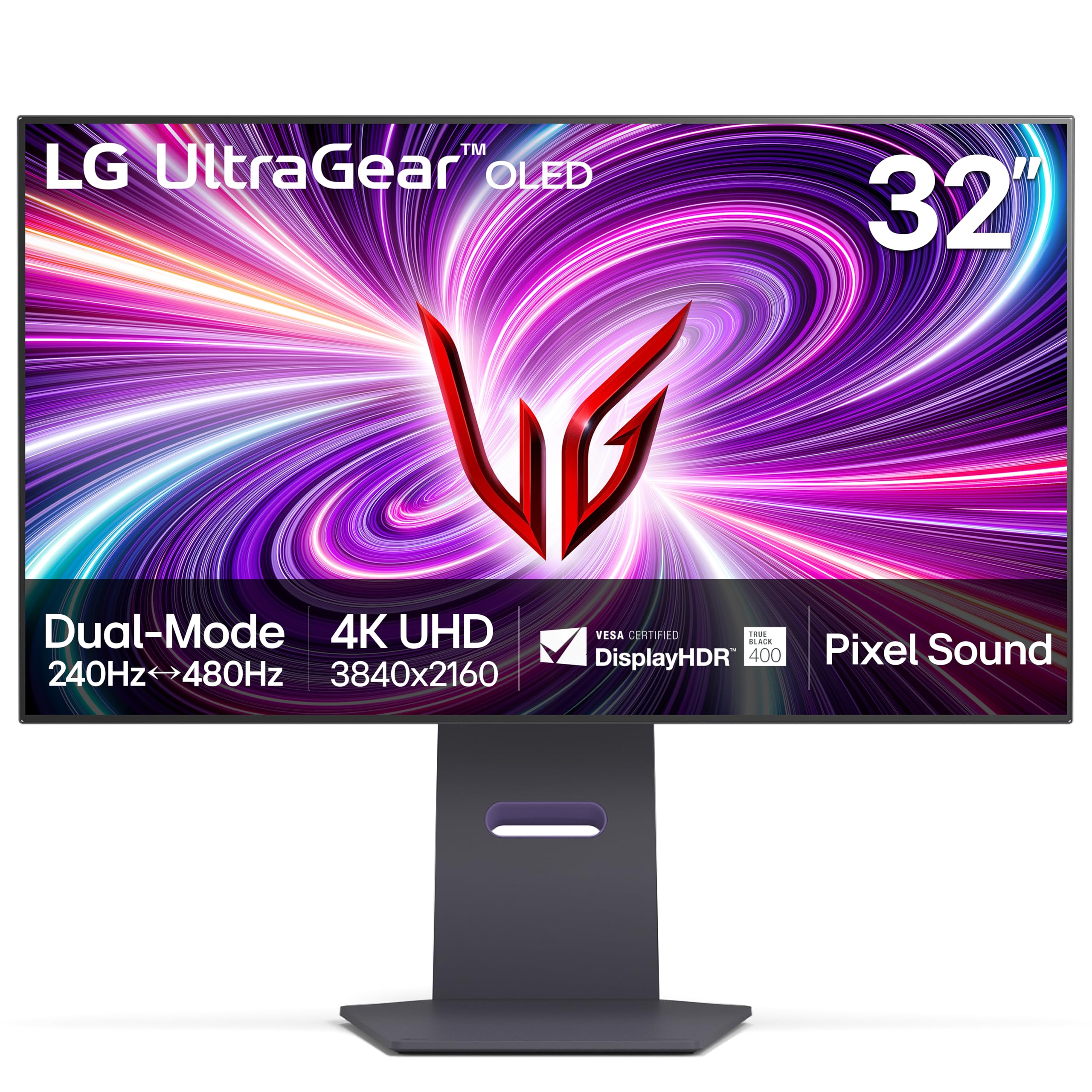 LG ‎32GS95UE Monitor para juegos Ultragear OLED de 32 pulgadas UHD 240 Hz 0,03 ms DisplayHDR True Black 400 AMD FreeSync Premium Pro NVIDIA G-Sync HDMI 2.1 DisplayPort Inclinación/altura/soporte giratorio Negro