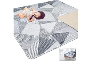 TANOSHII Baby Play Mat for 50"x50" Playpen, Machine Washable Kids Mat, Cotton,Foldable Crawling Mat for Floor,One-Piece Crawling Mat Non Slip Baby Mat for Floor,Portable Travel Large Play Mats