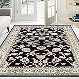 Superior Elegant Kingfield Collection Area Rug, 8mm Pile Height with Jute Backing, Classic Bordered Rug Design, Anti-Static, 