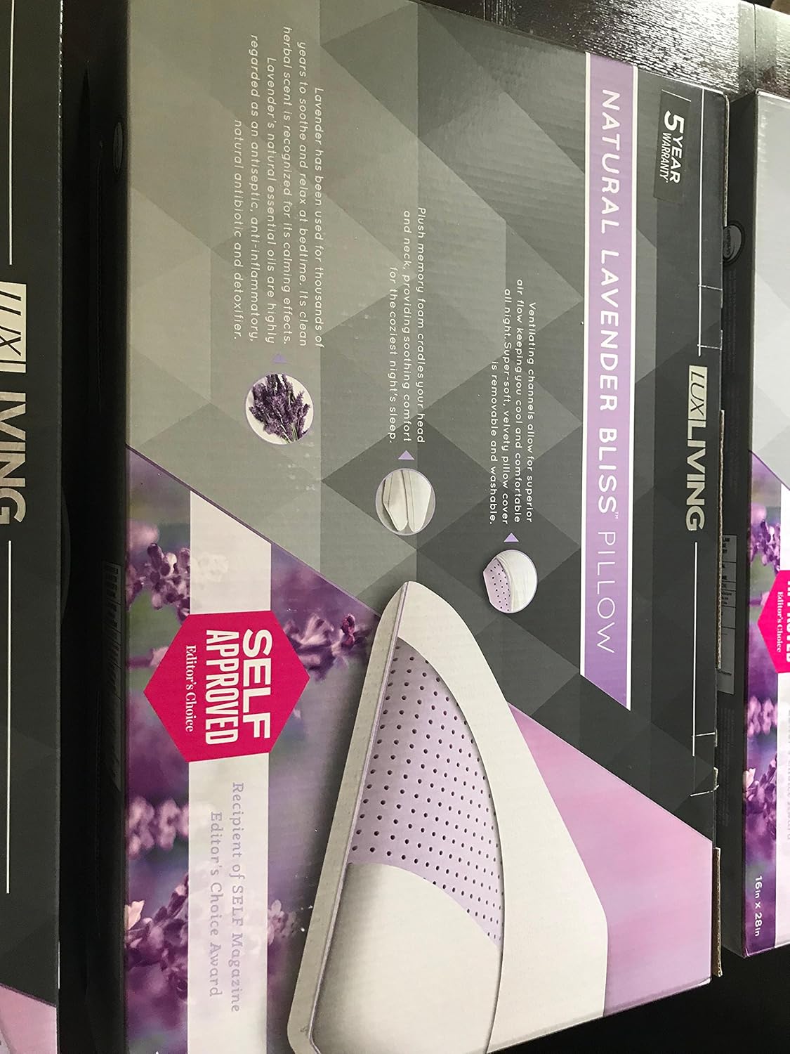 Amazon Com Lux Living Lavender Bliss Pillow Home Kitchen