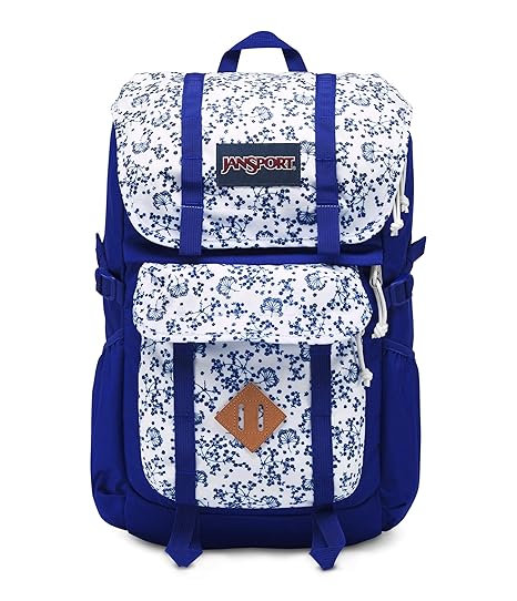 jansport white field floral backpack