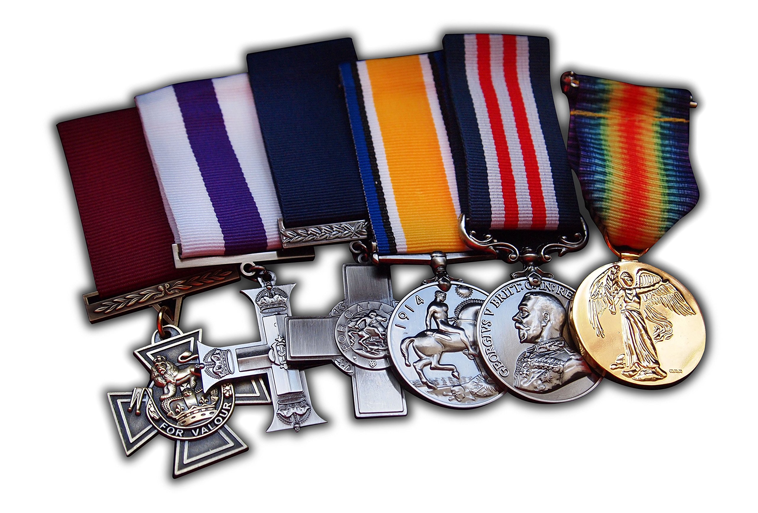 British Top Military Medal Group Set 6x Awards For I RAF I NAVY I RM I SBS I PARA I ARMY Repro - Victoria Cross Military Cross George Cross British war Medal Bravery in the Field & Victory medal