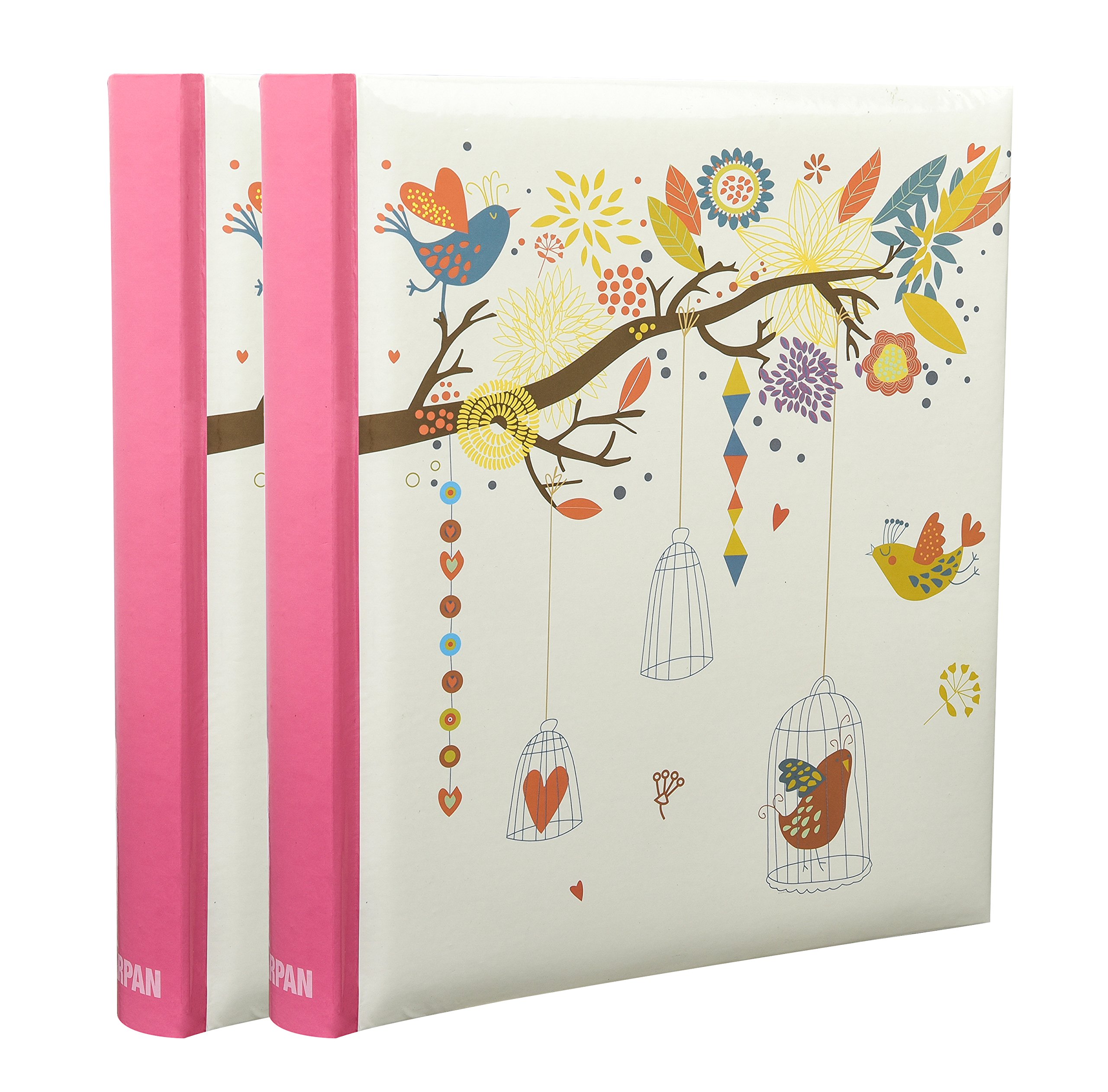 Arpan 5x7'' Photo Albums Memo Writing Space 200 Photos slip in case Album13 x 18 cm size - Perfect Gifting Album for Wedding, Anniversary, Birthday (Vintage Art Deco Style)