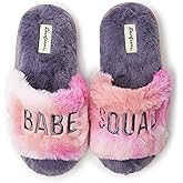 Dearfoams Unisex-Child Lana Slide with Slogan Slipper