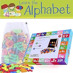 GINMIC Magnetic Letters and Numbers with Easel for