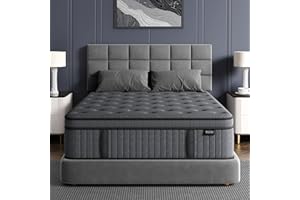 Matflex Twin Mattress 10 inch, Gel Memory Foam and Individual Pocket Springs, Fiberglass Free, Soft and Breathable, Medium Firm Feel