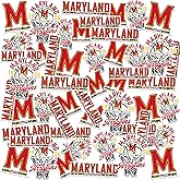 University of Maryland Basketball 50ct Vinyl Sticker Pack – Large Waterproof Decals for Laptops, Water Bottles, Tablets, Scrapbooks, Vehicles & More – Officially Licensed UMD Terrapins Designs