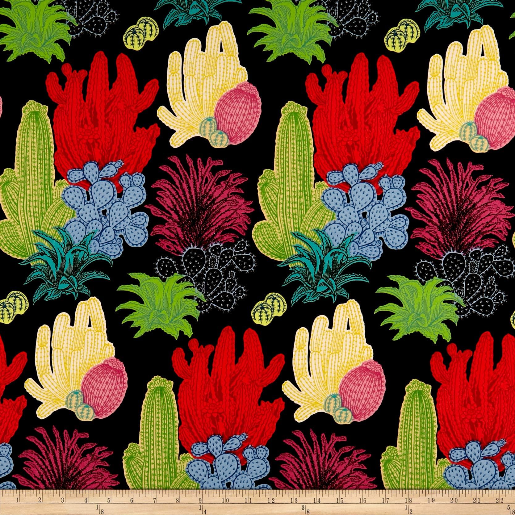 Alexander Henry Desert Floor Black Fabric, Multicolor, Fabric By The Yard