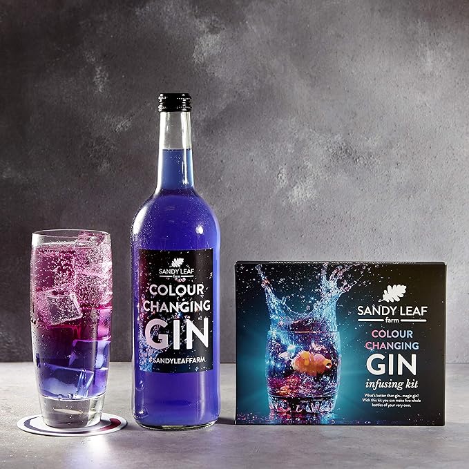Amazon Com Colour Changing Gin Infusing Kit Make A Whopping Five Bottles Of Your Own Magically Colour Changing Gin Amazing Gift For Gin And Cocktail Lovers Grocery Gourmet Food