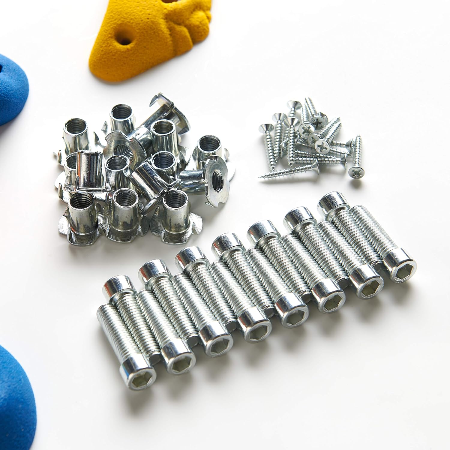 Rock Climbing Holds for Kids | Set of 15 Resin Rock Climbing Grips for Indoor Outdoor Playground Climbing Wall Including Zink Plated Mounting Hardware Easy to Install : Sports & Outdoors