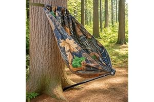 KN HUNTING Hammock Chair, Lightweight, Portable Camo Tree Seat w/Silent Swivel for Deer Hunt, Ground Hunts, Hunters Outdoor Hamock, Shooting Chairs, Hunter Accessories, Gear, Essentials, Forest Print