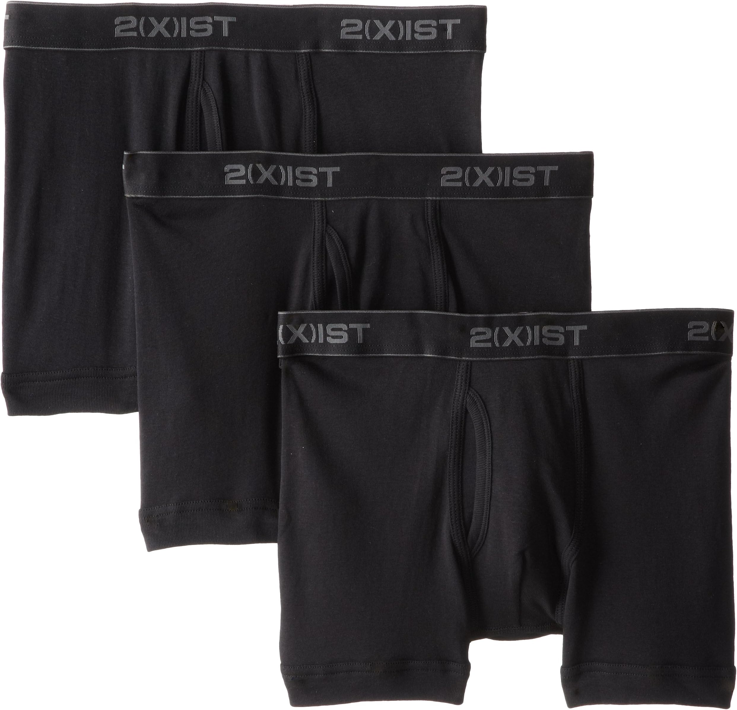 2(X)IST Men's Essential Cotton Boxer Brief 3-Pack
