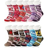 Liitrsh 12 Pairs Winter Sherpa Socks Women Men Winter Fleece Lined Slipper Warm Soft Fluffy Fuzzy Gift