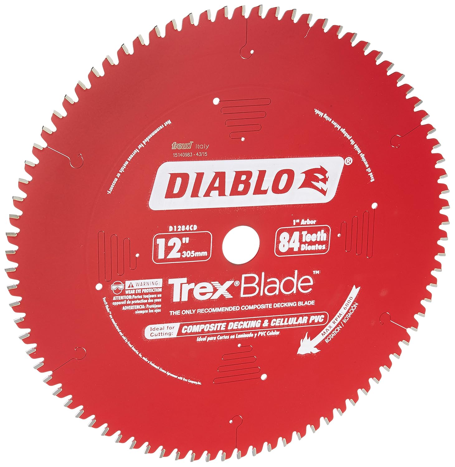 Freud D1284CD Trex Tooth Composite Decking Miter Saw Blade Ideal eBay